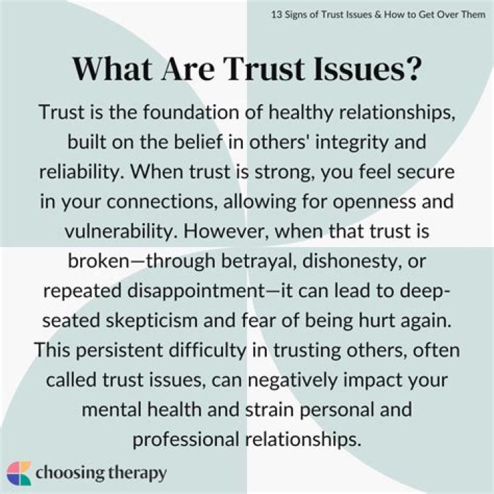 Are trust issues a mental illness?