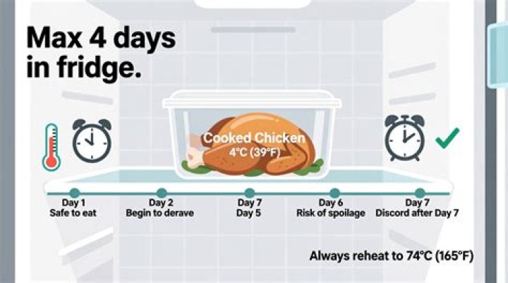 Can I eat cooked chicken after 5 days?