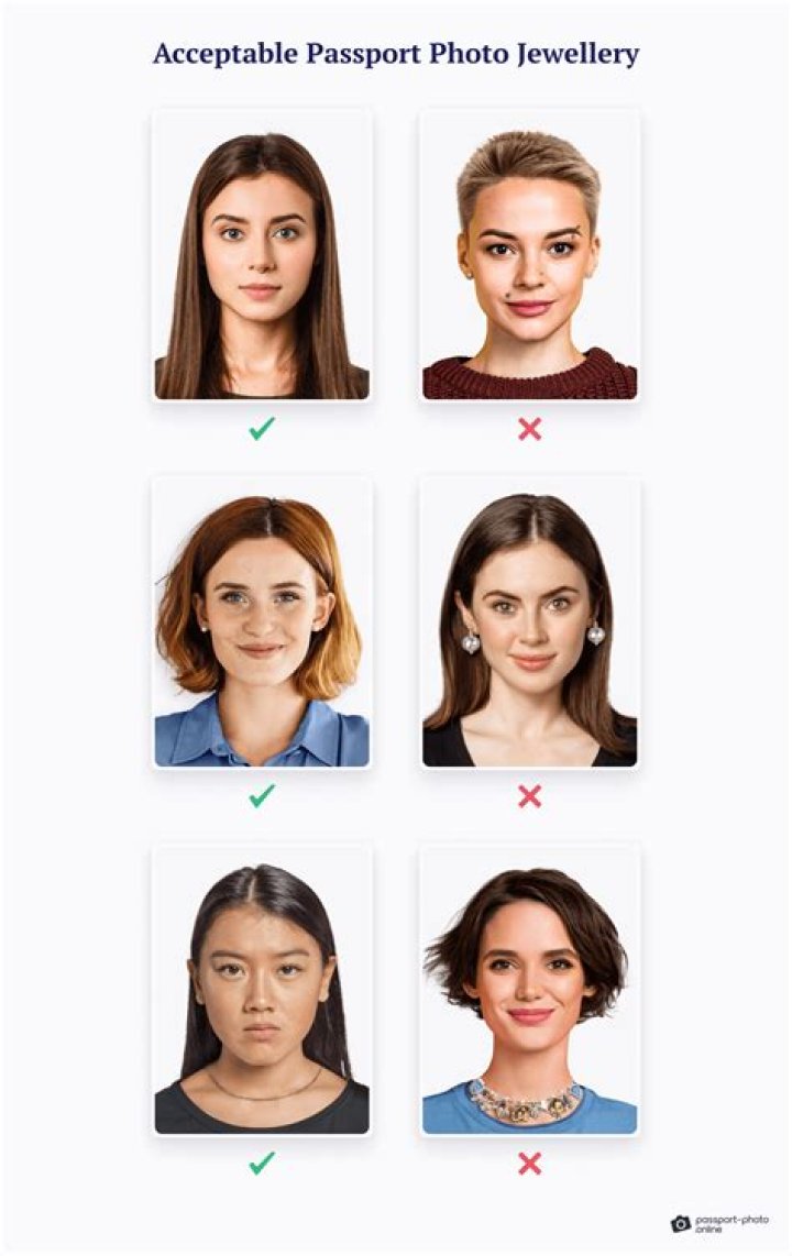 Can u wear earrings in passport photo?
