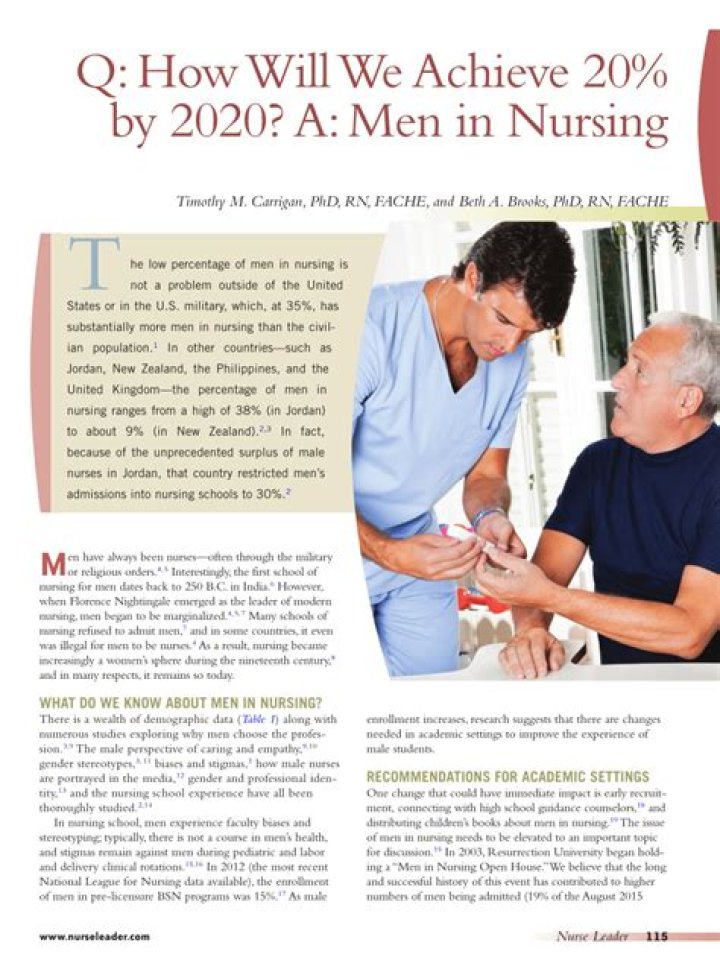 Do male nurses get treated differently?