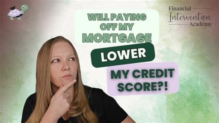 Does paying off mortgage lower credit score?