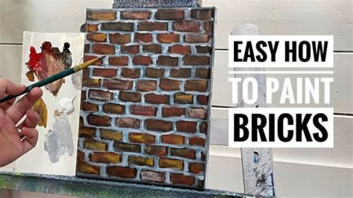 How do you prepare bricks for painting?