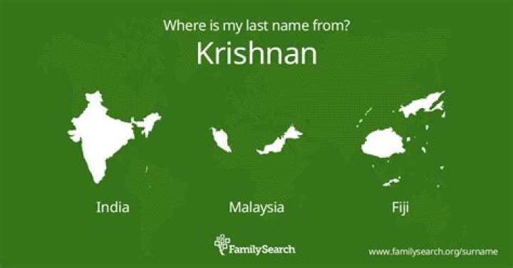 Is Krishnan a surname?