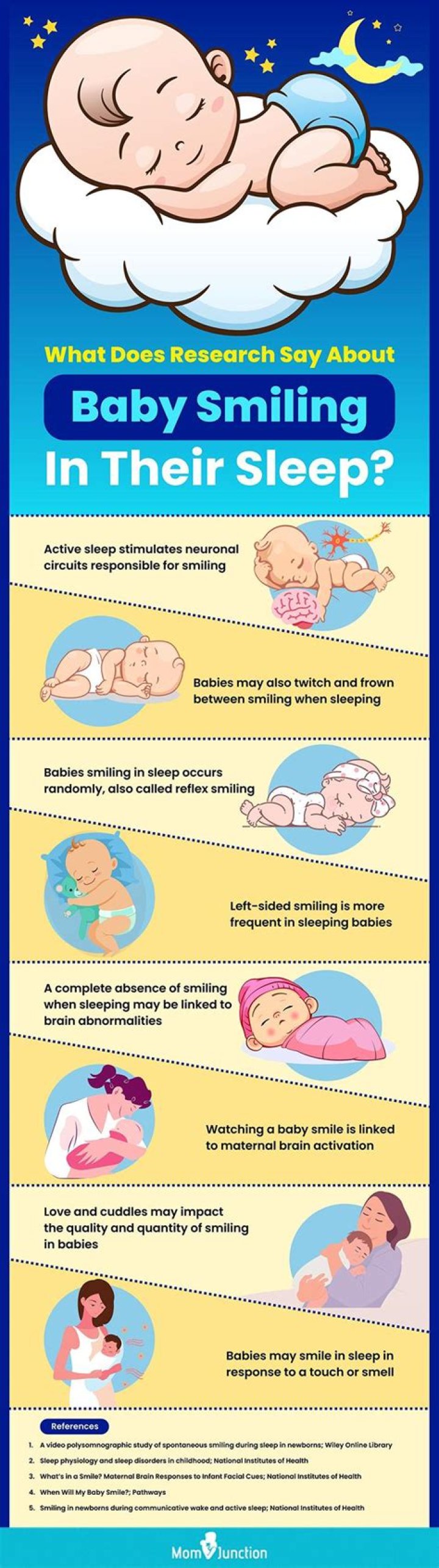 What does it mean when a baby smiles in their sleep?