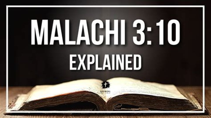 What does Malachi 3 teach us?