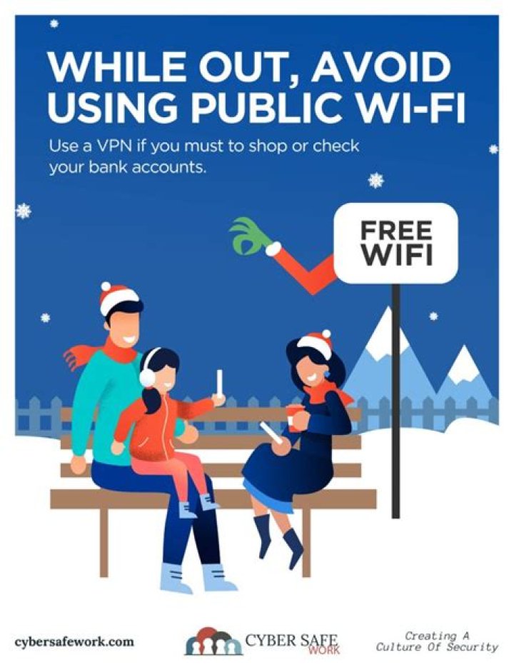 What should you turn off when on public WiFi?