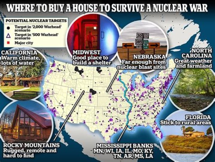 Where is the safest place in the US for nuclear war?